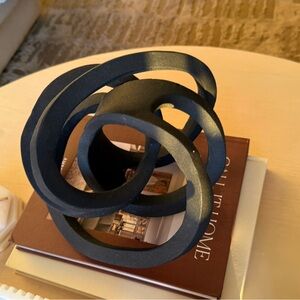 CB2 Black Geometric Sculpture